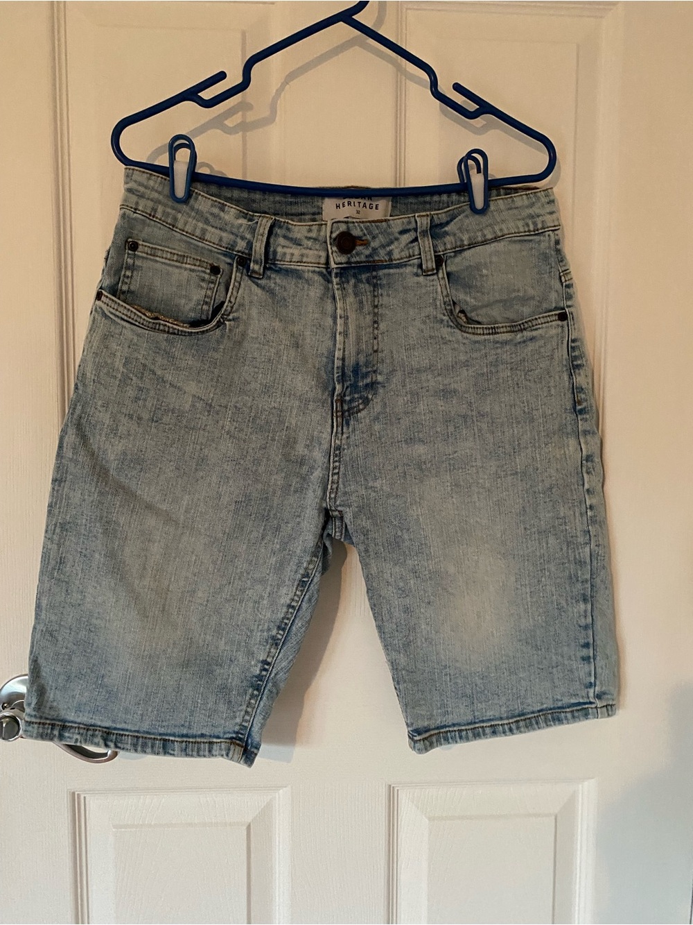 Urban Heritage Light Blue Denim Jean Shorts